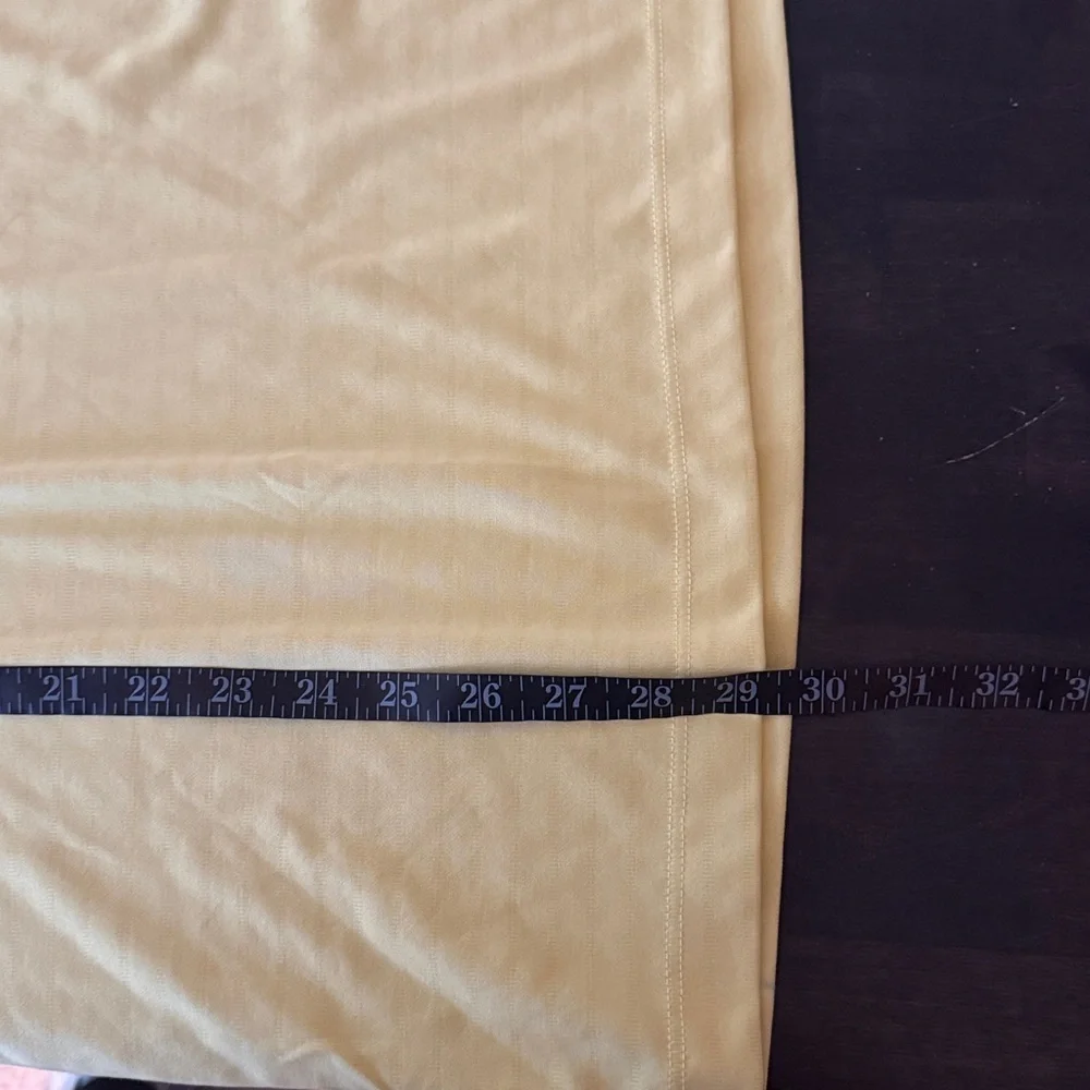Cutter Buck Butter Yellow CB Dry Tec Preppy Activewear Mockneck Tee Size Large